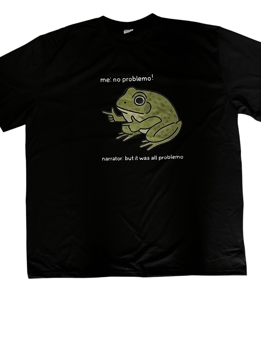 Humorous “No Problemo” Frog Graphic Tshirt